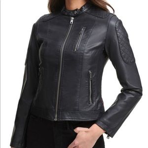 Levi’s Black Racer Faux Leather Moto Jacket